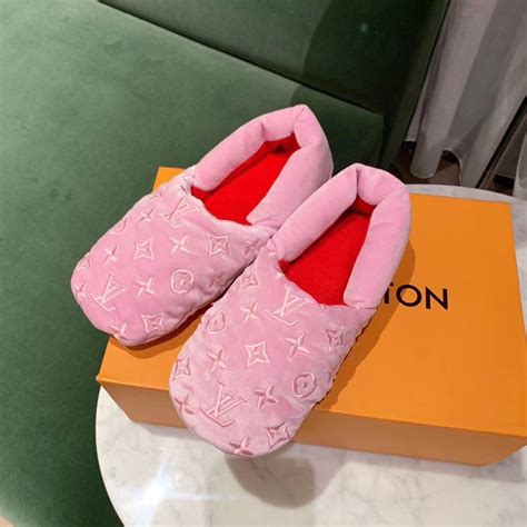 louis vuitton slippers pink fluffy|louis vuitton mules for women.